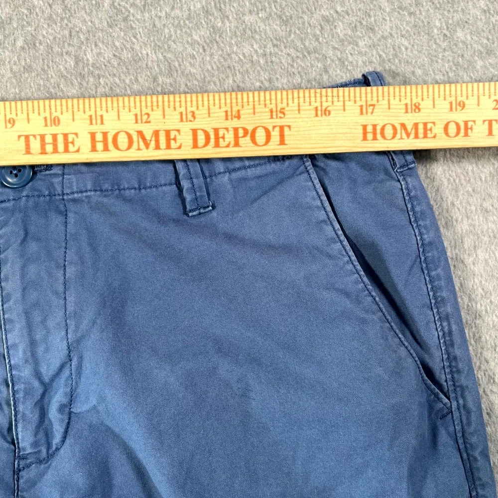 Express Chino Shorts Mens 33‎ Blue Cotton Flat Front Streetwear Casual Outdoor